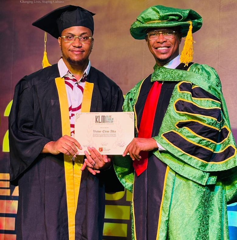 Victor Etim Afia receiving his certificate at Camp Meeting 2026